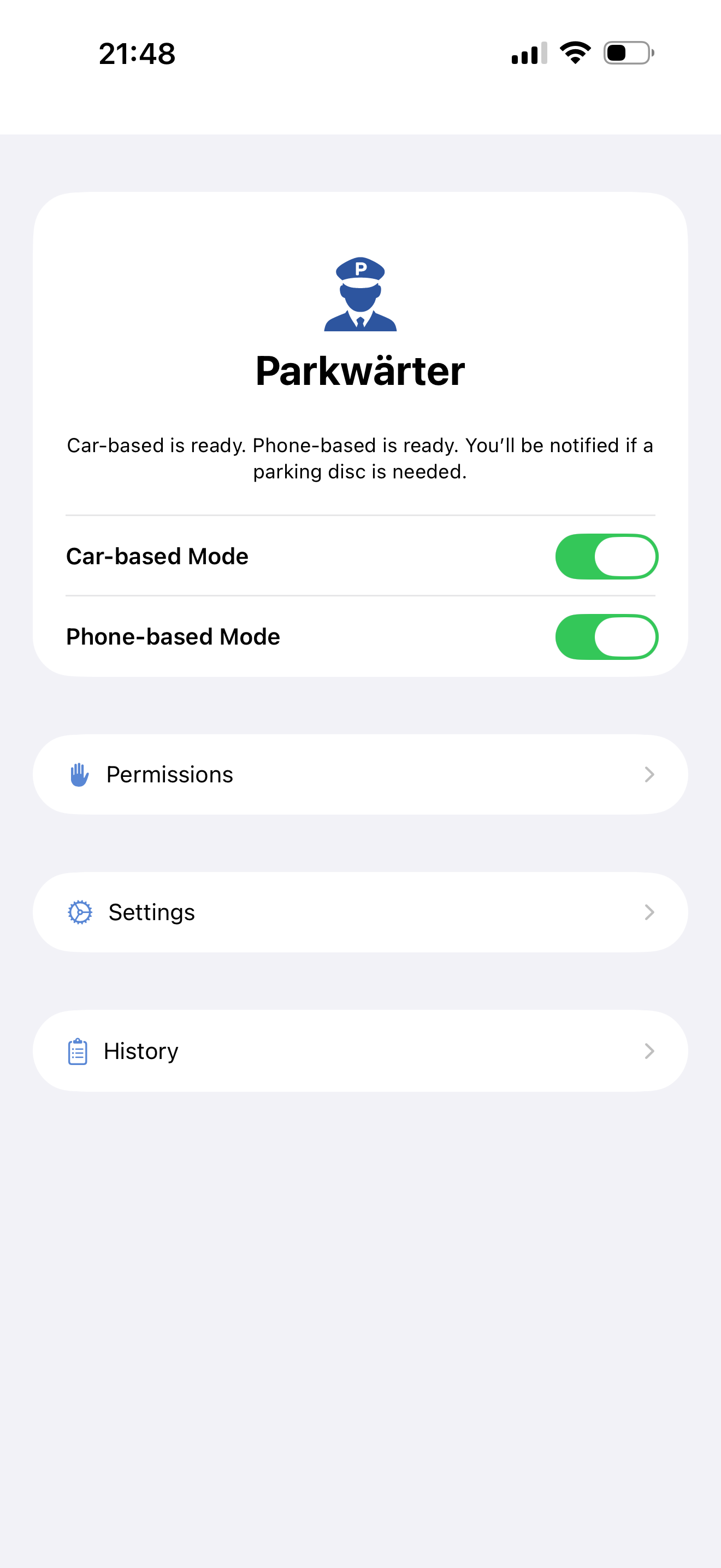 Home view of Parkwärter
