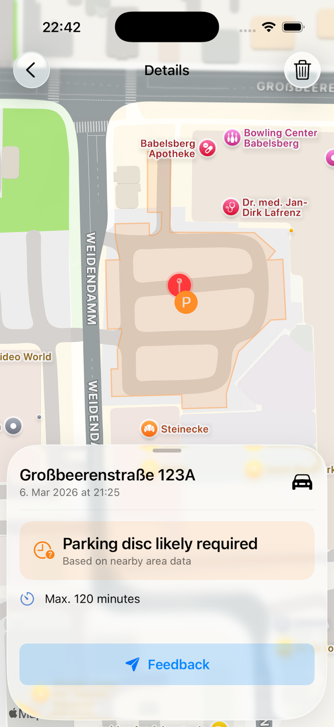 Map view of Parkwärter